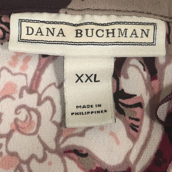 Fairy Grunge Floral AOP Top Blouse Women Burgundy 2XL Frayed Sleeves Boho Grunge - Picture 7 of 13